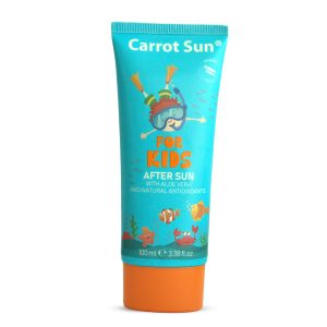 Kids AFTERSUN Carrot Sun - Face And Body Gel Cream For kids ( Soothes, Repairs, Moisturize ) 100ml