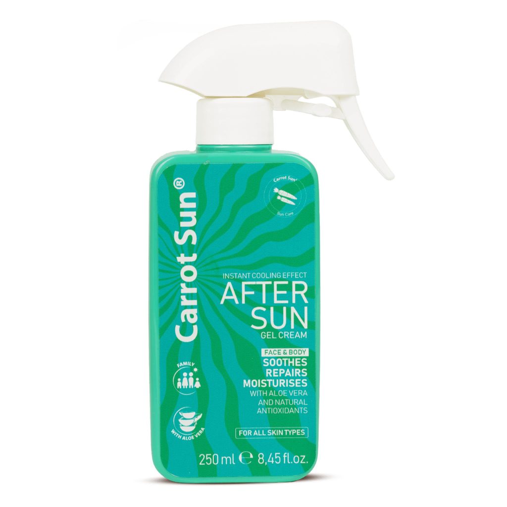 AFTERSUN Carrot Sun - Face And Body Gel Cream With Aloe Vera ( Soothes, Repairs, Moisturize ) 250ml