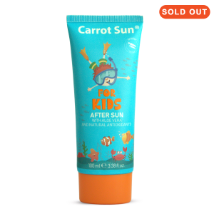 Kids AFTERSUN Carrot Sun - Face And Body Gel Cream For kids ( Soothes, Repairs, Moisturize ) 100ml