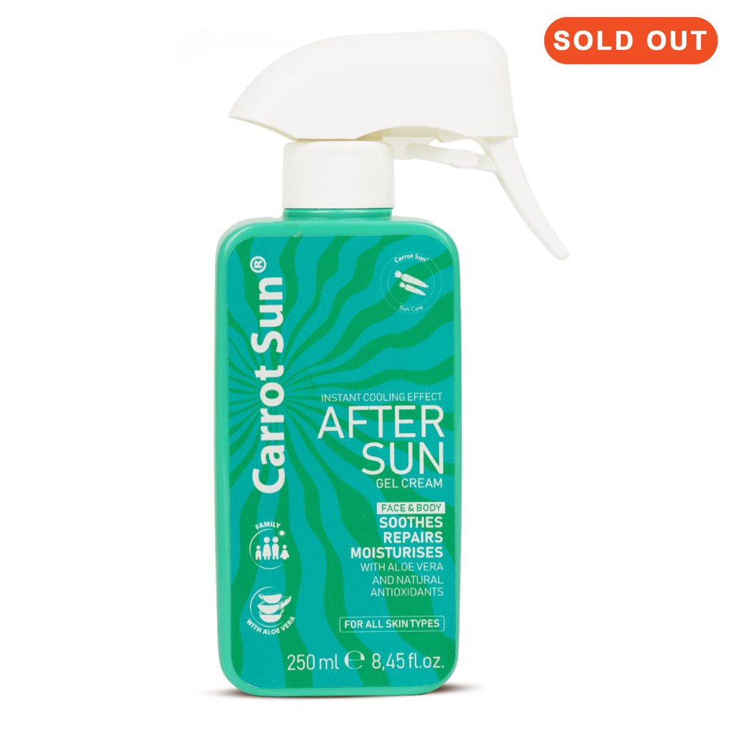 AFTERSUN Carrot Sun - Face And Body Gel Cream With Aloe Vera ( Soothes, Repairs, Moisturize ) 250ml